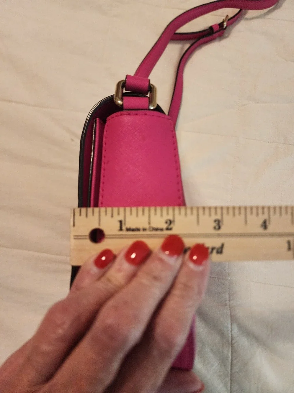 Kate Spade Hot Pink Crossbody Flap Bag Gold Hardware Barbie Mobwife Bold